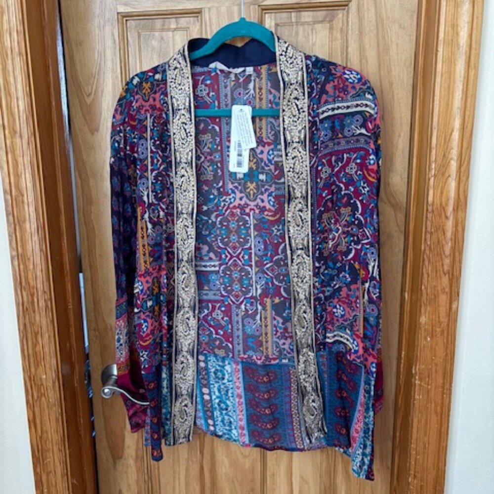 NWT Soft Surroundings print kimono